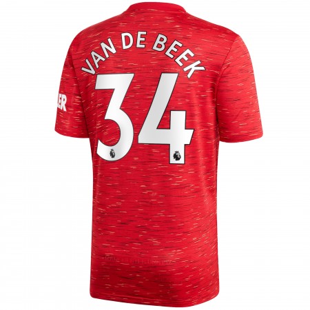 Maillot de Foot Manchester United Donny van de Beek 34 Domicile 2020/21
